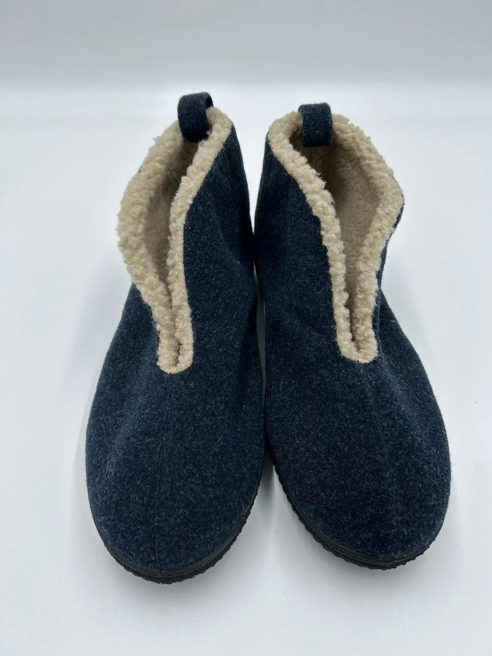 Woolrich Navy Fleece-Lined Slip-Ons 10 NWOT